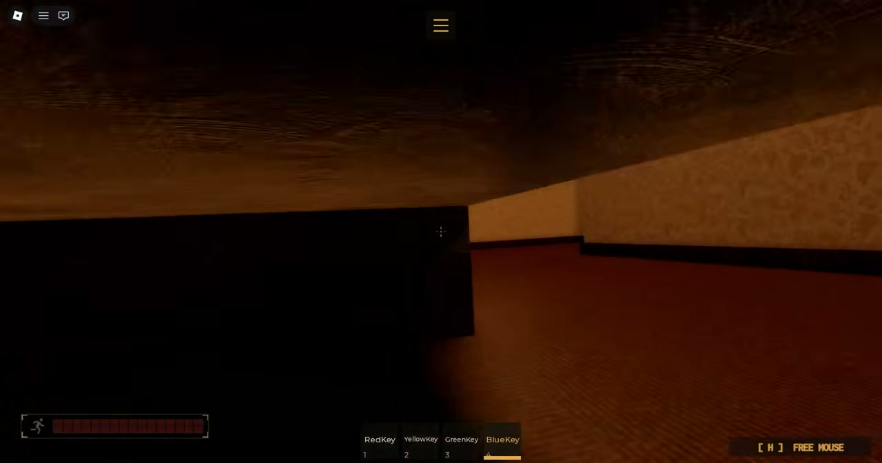 In-game view of dark interior corner of the manor